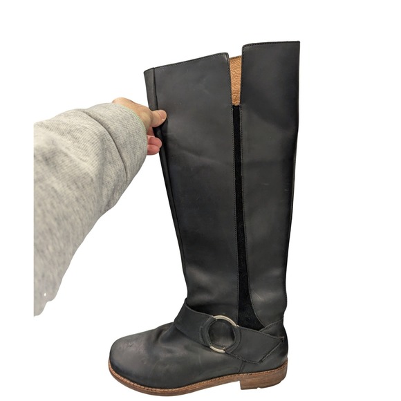 OluKai Holo Lio II Black Leather Side Zip Tall Boots US 8.5 EUR 38.5 - Picture 4 of 12